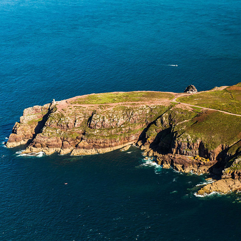 Cape Frehel aerial view Lighthouse bay Saint Brieuc Bay Saint Malo