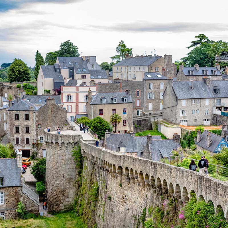 Dinan fortified city ramparts castle