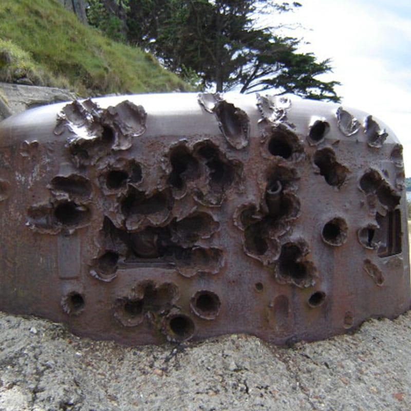 St. Malo Denkmal Blockhaus Türmchen Türmchen Glocke aleth Stadtmuscheln