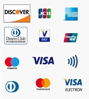 logo di pagamento carte di credito carte di credito carte di credito discovert JCB American express Diners CLub VPAY UnionPay Maestro Visa NFC